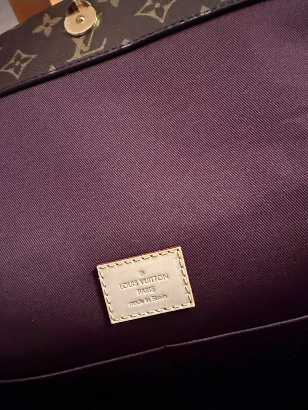 Louis Vuitton Monogram Top Handle Satchel in Brown and Gold